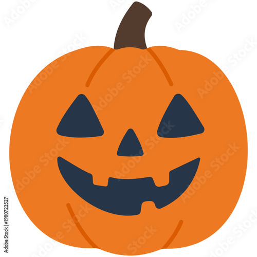 Orange Jack-o'-lantern pumpkin, party decoration, festive event, spooky symbol, Halloween celebration, carved.