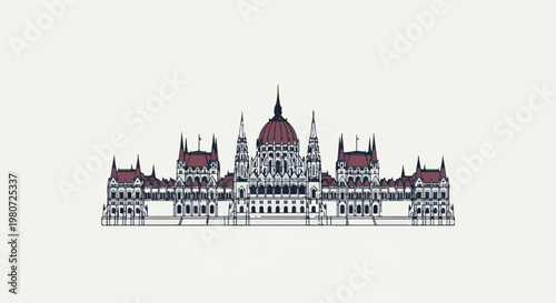 Ornate European parliament building with multiple towers and a central dome