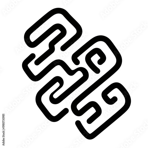 Black maze design with multiple paths.