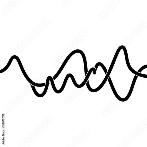 Black wavy line on white background.