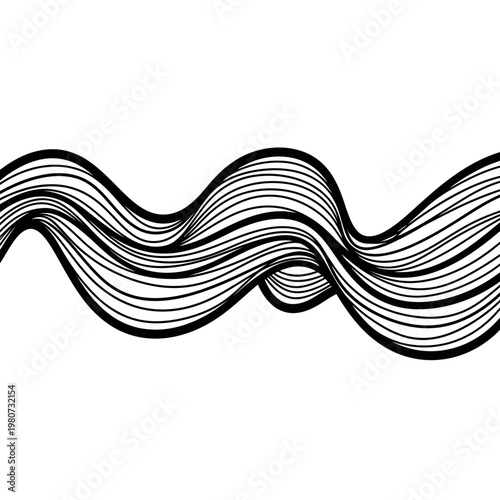 Wavy black lines on white background.