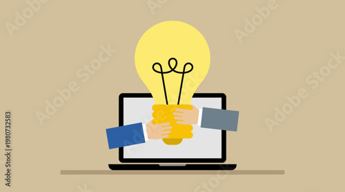 Business partners shake hands during contract signing at a digital meeting