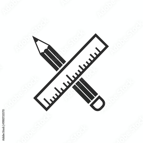 Creative Design Tools Pencil and Ruler for Artistic and Craft Projects