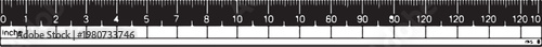 Ruler with measurement markings inches centimeters