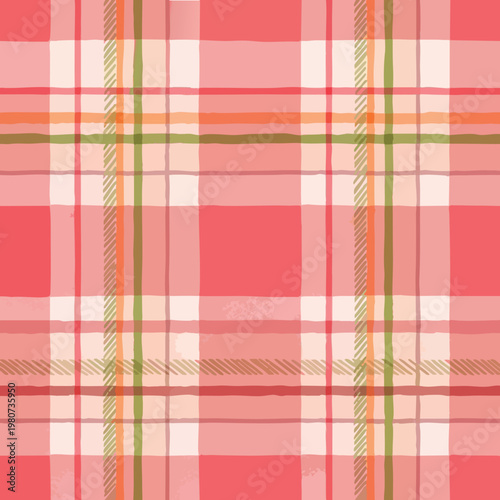 Colorful Plaid Pattern in Bright and Soft Tones for Fabric and Textile Design