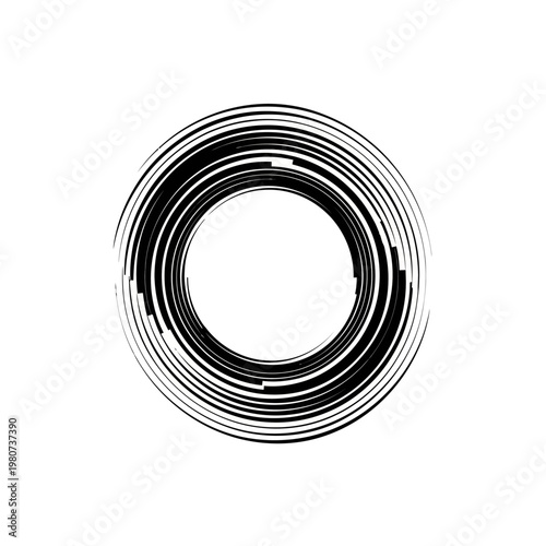 Black and white coil spring closeup.