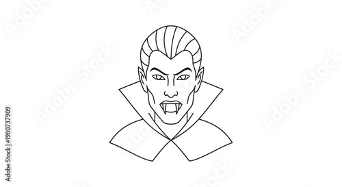 Vampire, cartoon, comic book style, illustration, monster, creature
