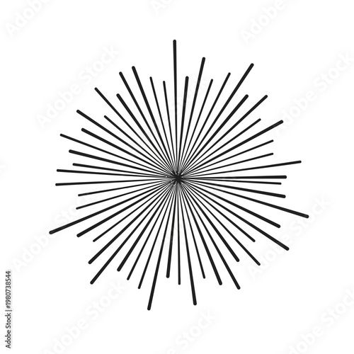 Black lines radiate from center point.
