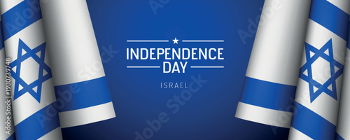 Israel independence day vector banner, greeting card