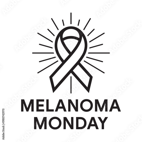 Melanoma Monday Awareness Ribbon Vector Design