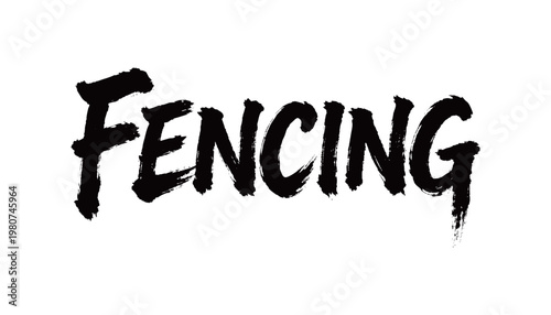 Fotografie FENCING Handwriting