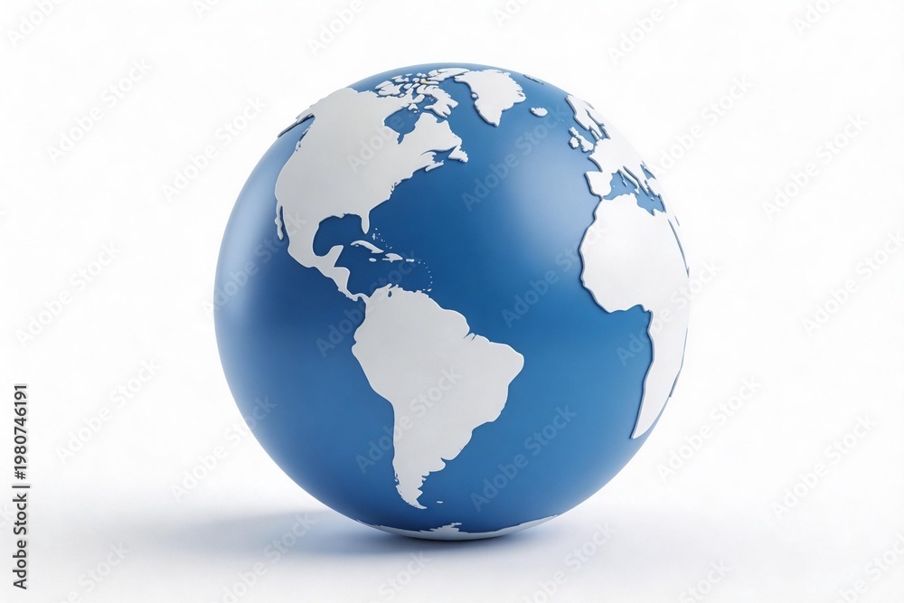 Obraz premium Blue and white globe model