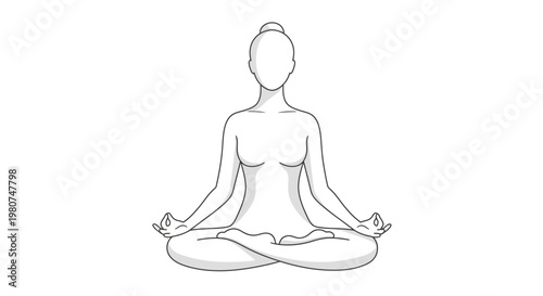 woman meditating in lotus position, yoga practice