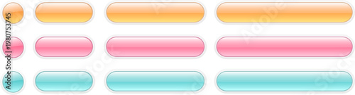 Glass buttons isolated, web...