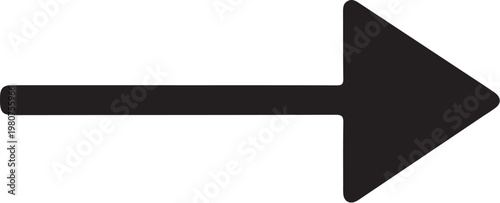 Black right pointing arrow on white background black arrow