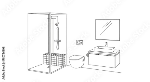 Bathroom sink and toilet fixtures.