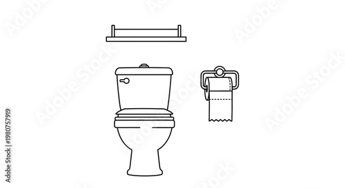 Toilet and bathroom plumbing fixtures.