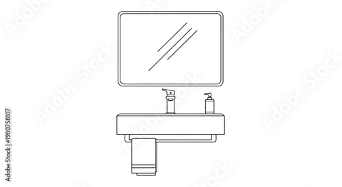 Wall mounted bathroom sink and faucet.