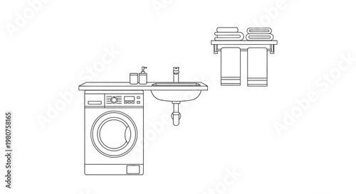 Washing Machine and Sink Plumbing.