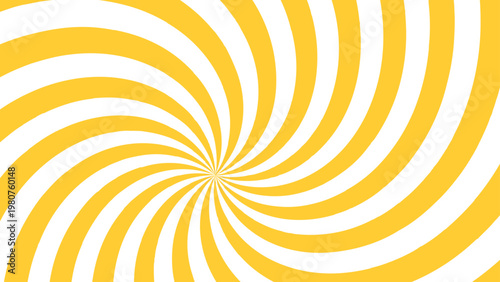 An abstract orange background vector illustration featuring a psychedelic spiral design with colorful yellow circles and swirling round patterns for a vibrant artistic backdrop texture