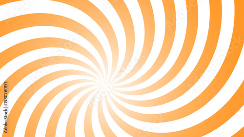 Bright abstract vector art illustration featuring a colorful orange and yellow spiral pattern with a bright sun burst design and round circular texture for a decorative wallpaper backdrop