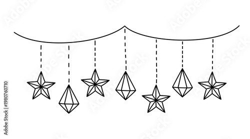 星とダイヤモンドのガーランド