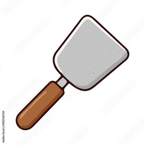 Cartoon kitchen spatula utensil vector