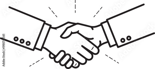 Handshake between two people in a business agreement