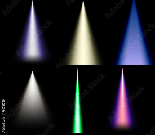 spotlight beams with soft gradient