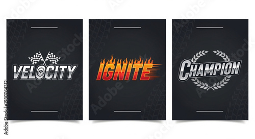 Velocity Ignite Champion Text Graphics.