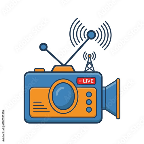 Vintage Live Streaming Radio Broadcasting Device.