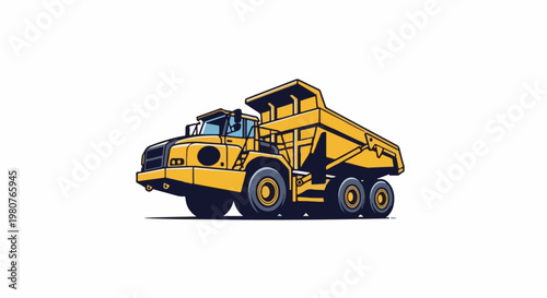 A bright yellow articulated dump truck for heavy-duty transport