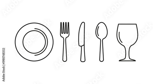 Table Setting with Plate Fork Knife.