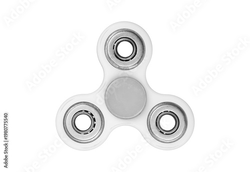 Konstfotografi white fidget spinner toy isolated on transparent background