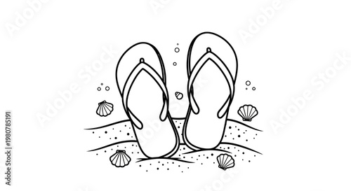 A pair of flip flops sandals.