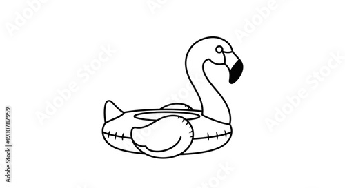 Inflatable Flamingo Pool Float.