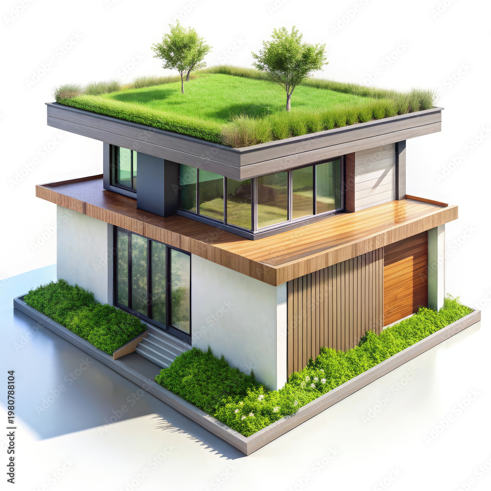 Fototapeta premium 3d render of a modern house