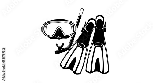 Snorkeling gear for ocean exploration.