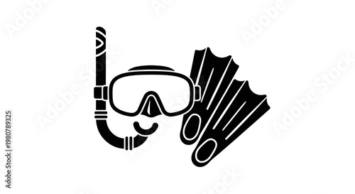 Snorkeling gear illustration with mask.