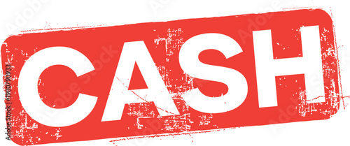 Cash Vector Rubber Stamp