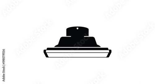 A stark black silhouette of a spray paint can against a white background silhouette