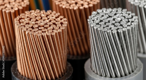 Colorful Electrical Wires with Exposed Copper Strands