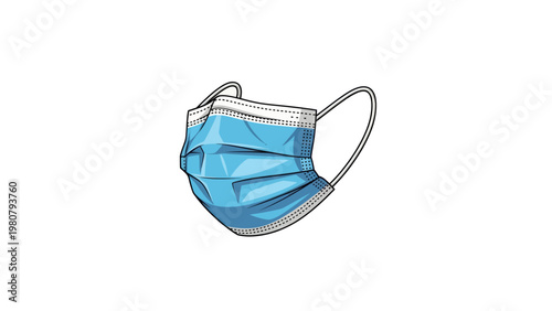 Blue Surgical Face Mask Protection.