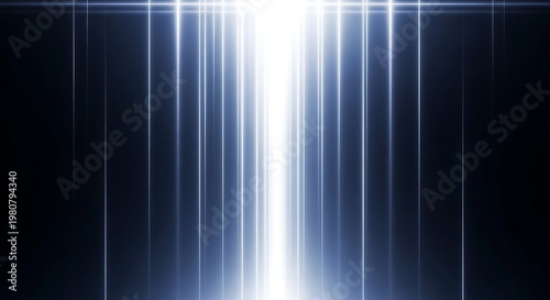 dramatic light beam shining through darkness vector illustration