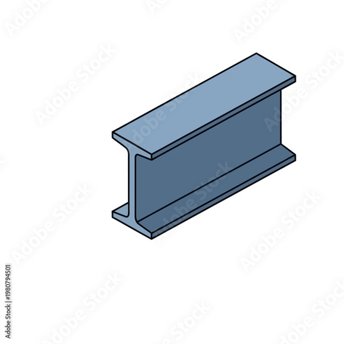 Steel I Beam Metal Structural Element.