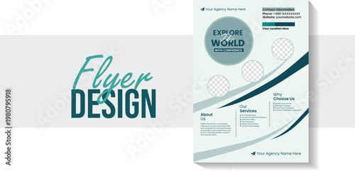 Modern Travel and Tour Flyer Template for Travel Agency Promotion