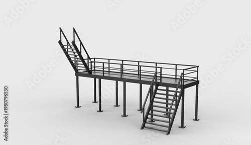 Obraz na płótnie crossover stairway platform