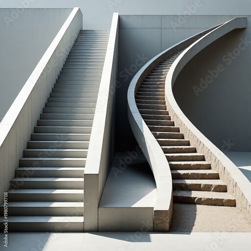 Direct Ascent vs Gradual Descent Climbing each step with focused