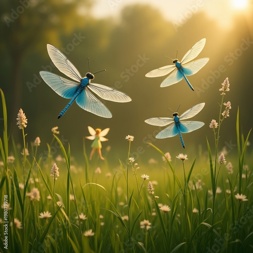 Dragonfly Meadow A meadow filled with giant dragonflies The miss