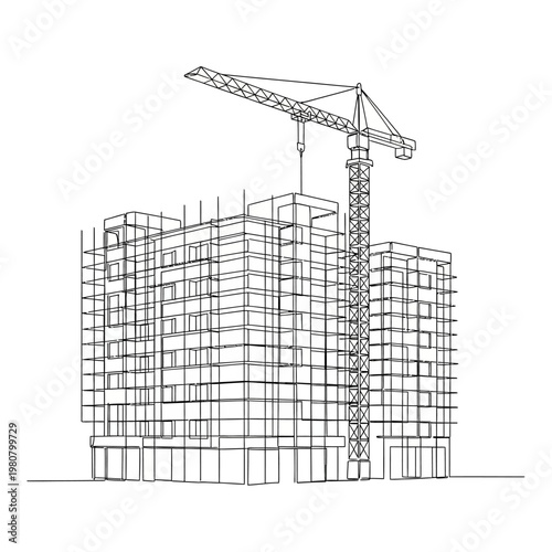 Construction Crane Building Site Equipment.